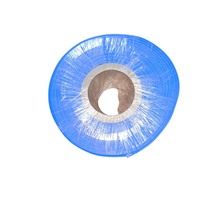 Blue plastic wrap roll on a white background