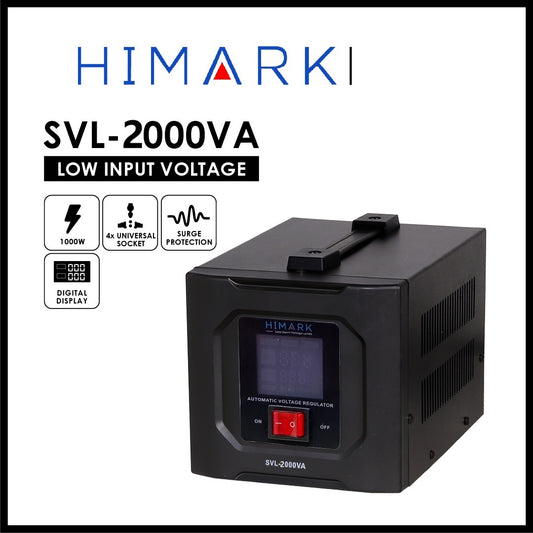 Himark 2000W AVR Low Input Voltage Series ( Pure Black) 90V-240V Input 220V and 110V Output SVL-2000 VA