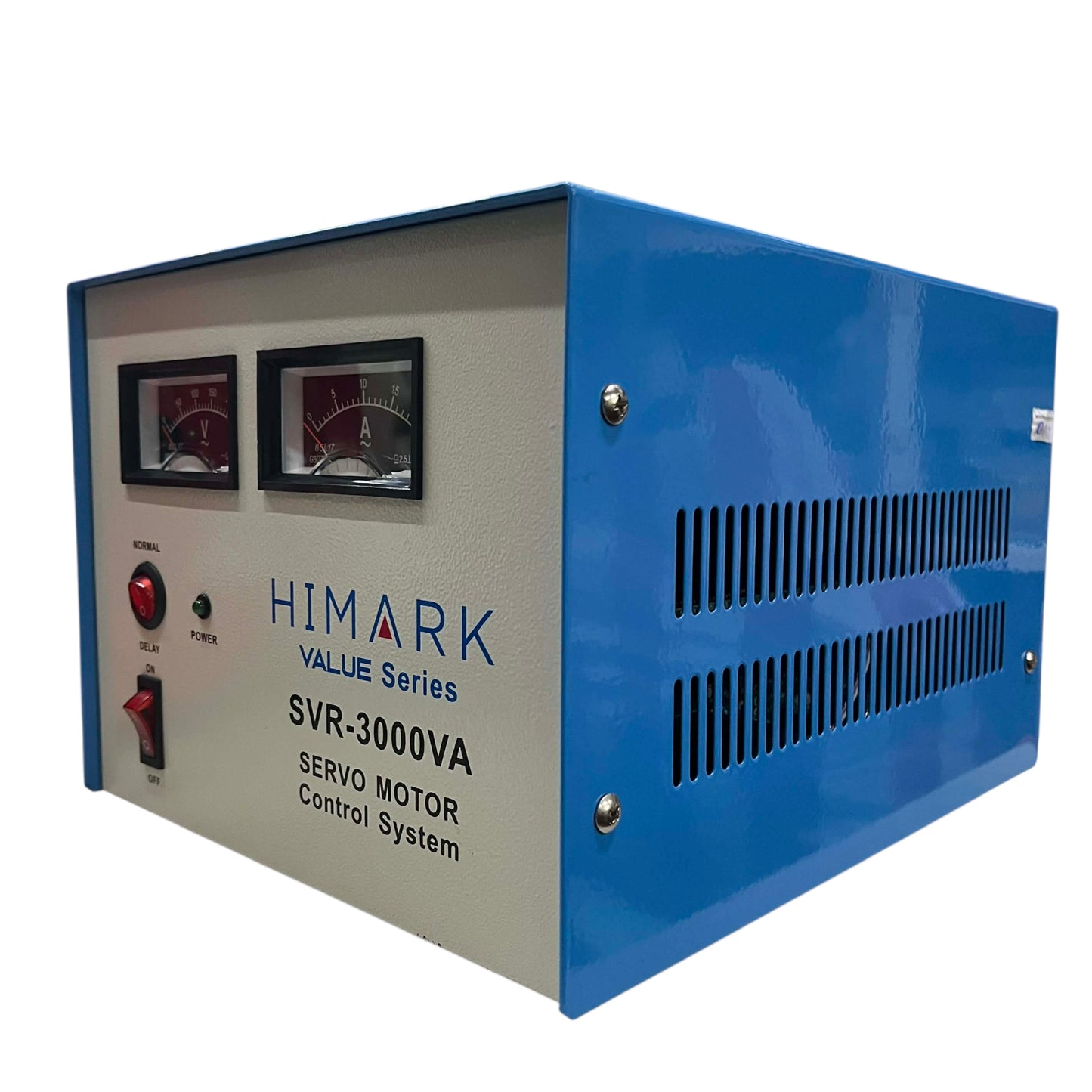 Blue and gray HIMARK servo motor control system on a white background