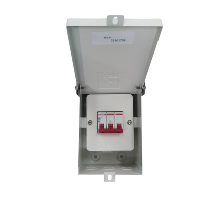 Himel 50A 3Pole 6KAIC 220V Miniature Circuit Breaker with Nema 3R Enclosure Koten K63N NEMA3RE-2P/3P+HDB3wN3PC50