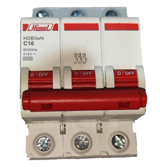 Himel 16A 3 Pole 6KAIC 220V Miniature Circuit Breaker MCB HDB3wN3PC16