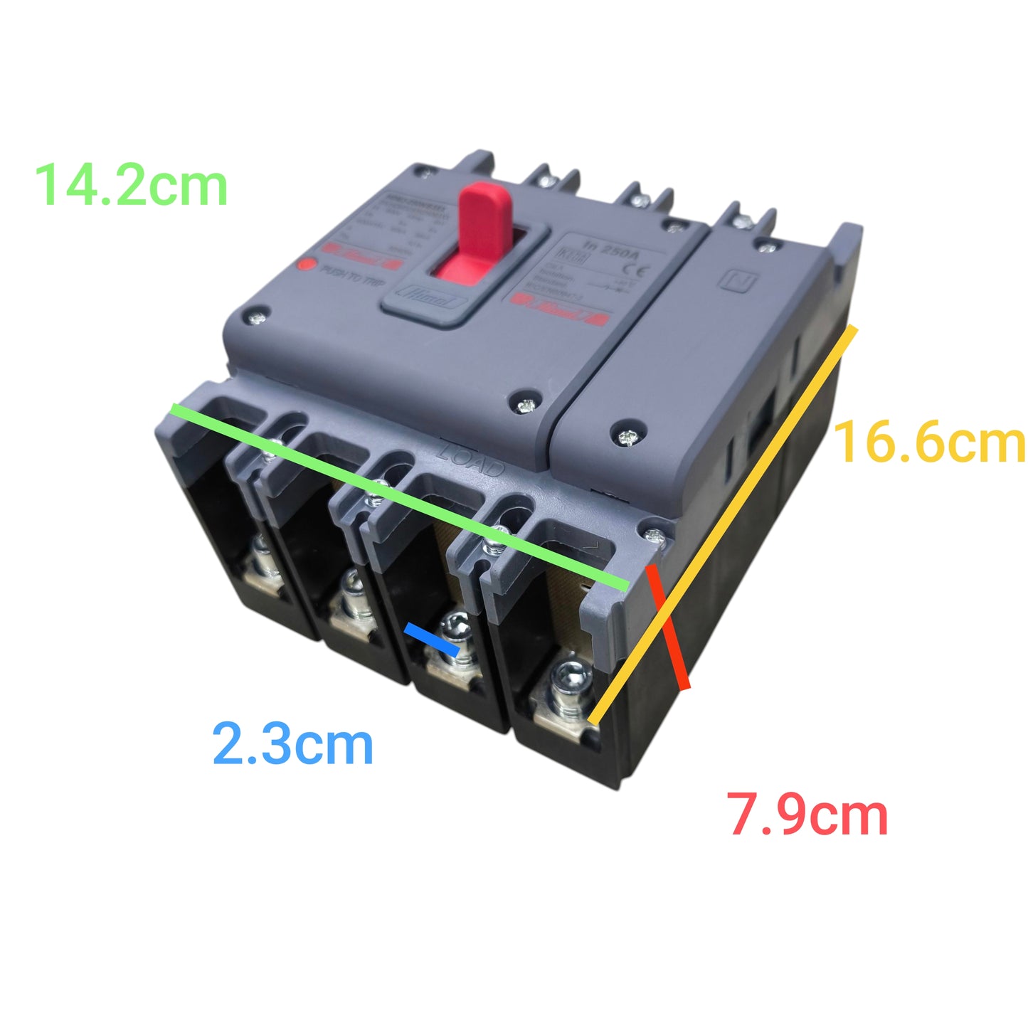 Himel 250A 4 Pole Industrial Circuit Breaker 220V 60KAIC 400V MCCB HDM3250N250B3XX