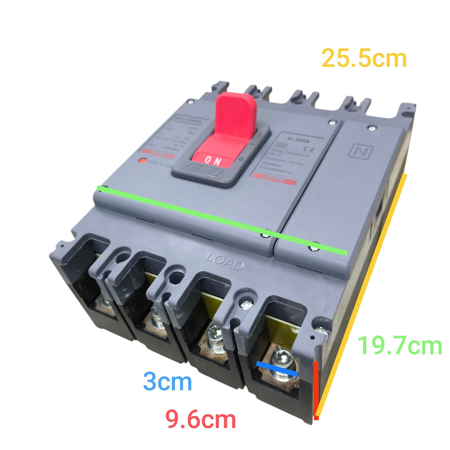 Himel 350A 4 Pole 220V 70 KAIC 400V Industrial Circuit Breaker MCCB HDM3400N350B3XX