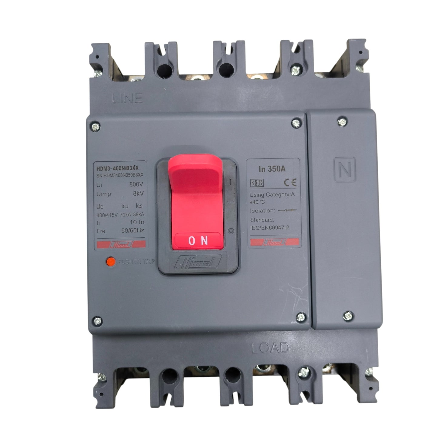 Himel 350A 4 Pole 220V 70 KAIC 400V Industrial Circuit Breaker MCCB HDM3400N350B3XX