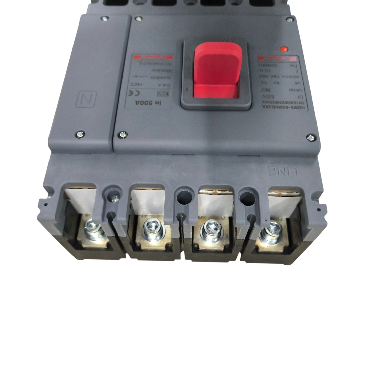 Himel 500A 4 Pole 220V Industrial Circuit Breaker MCCB 70 KAIC 400V HDM3630N500B3XX