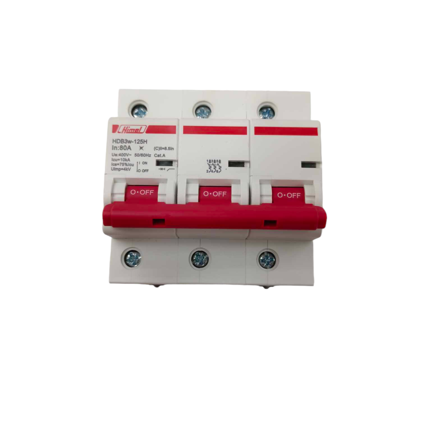 Himel 80A 3P 10KAIC 220V Miniature Circuit Breaker MCB HDB3w125H3C80