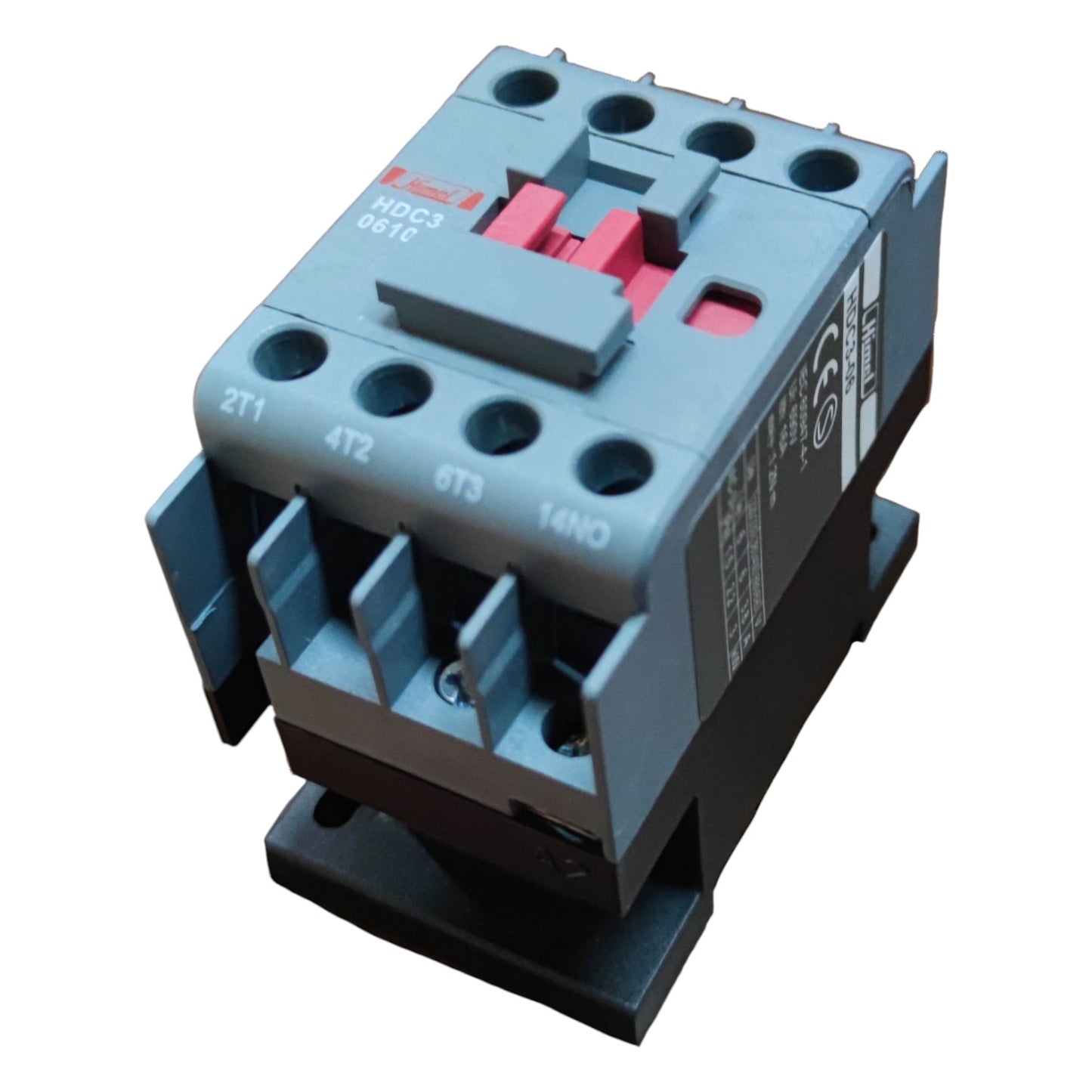 Electrical contactor on a white background