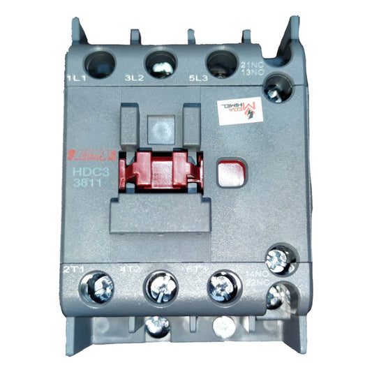 Electrical contactor on a white background