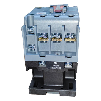 Electrical contactor on a white background