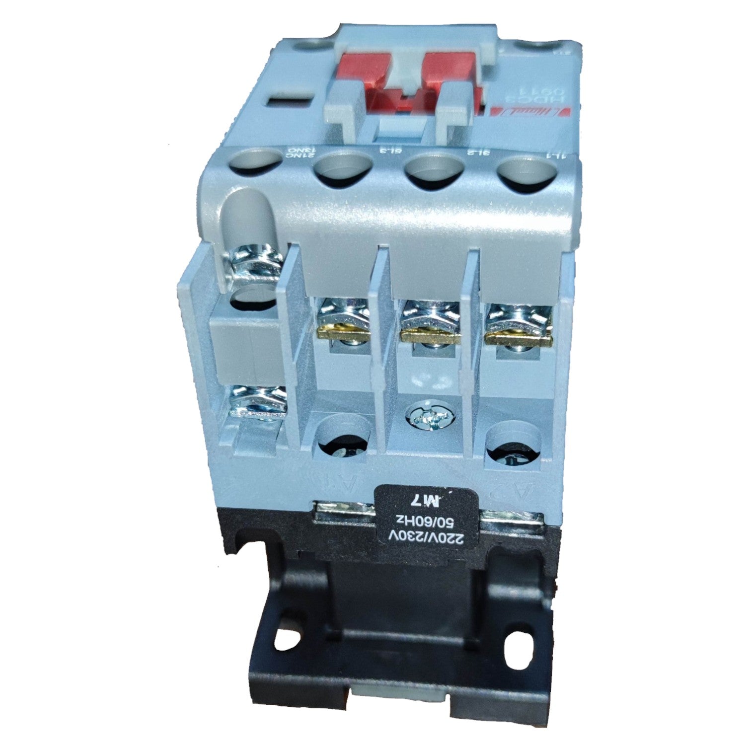 Electrical contactor on a white background