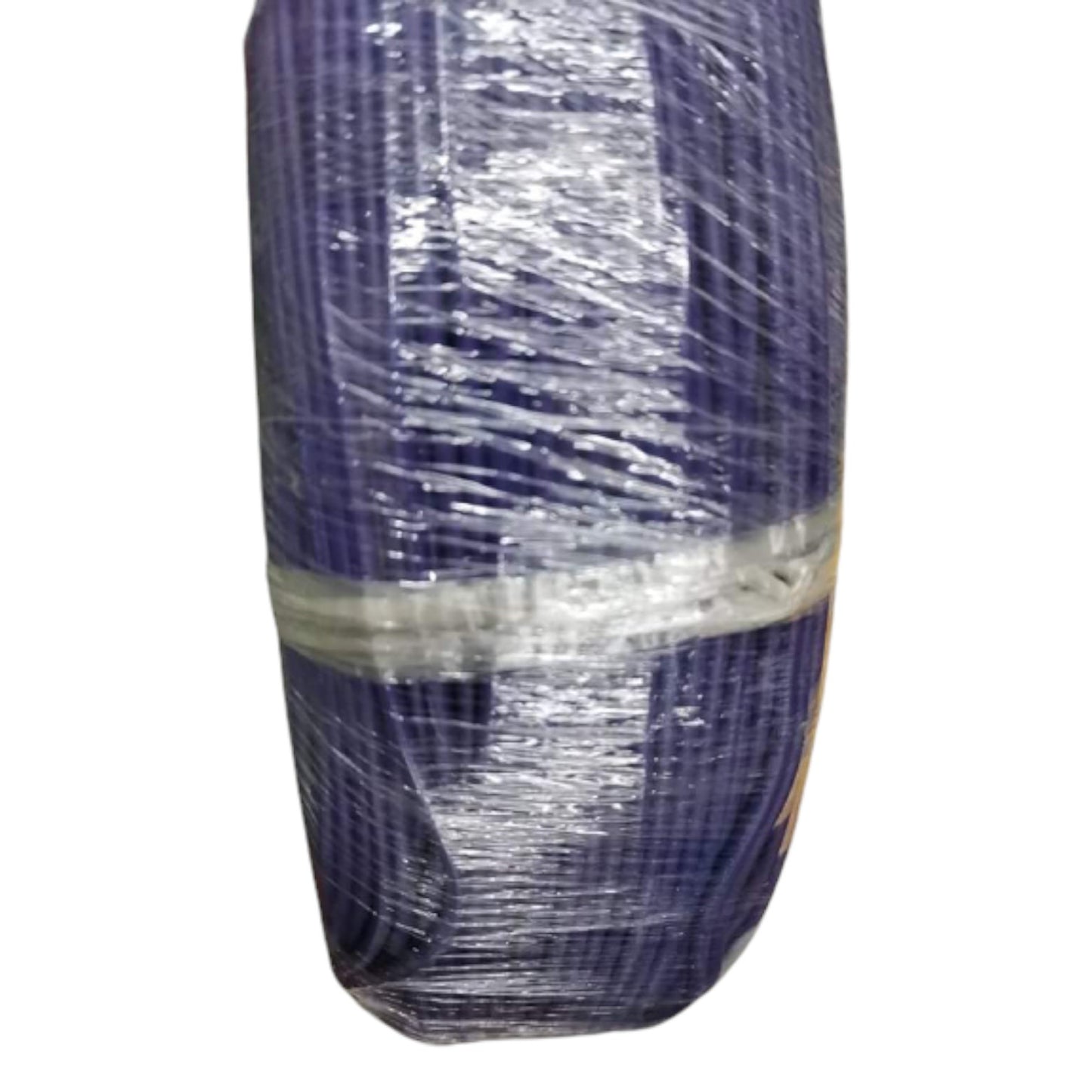 Clear plastic wrap on a white background
