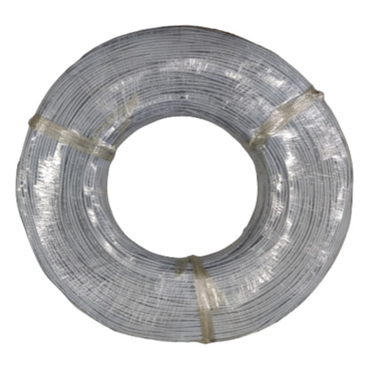 Coiled wire with a white background