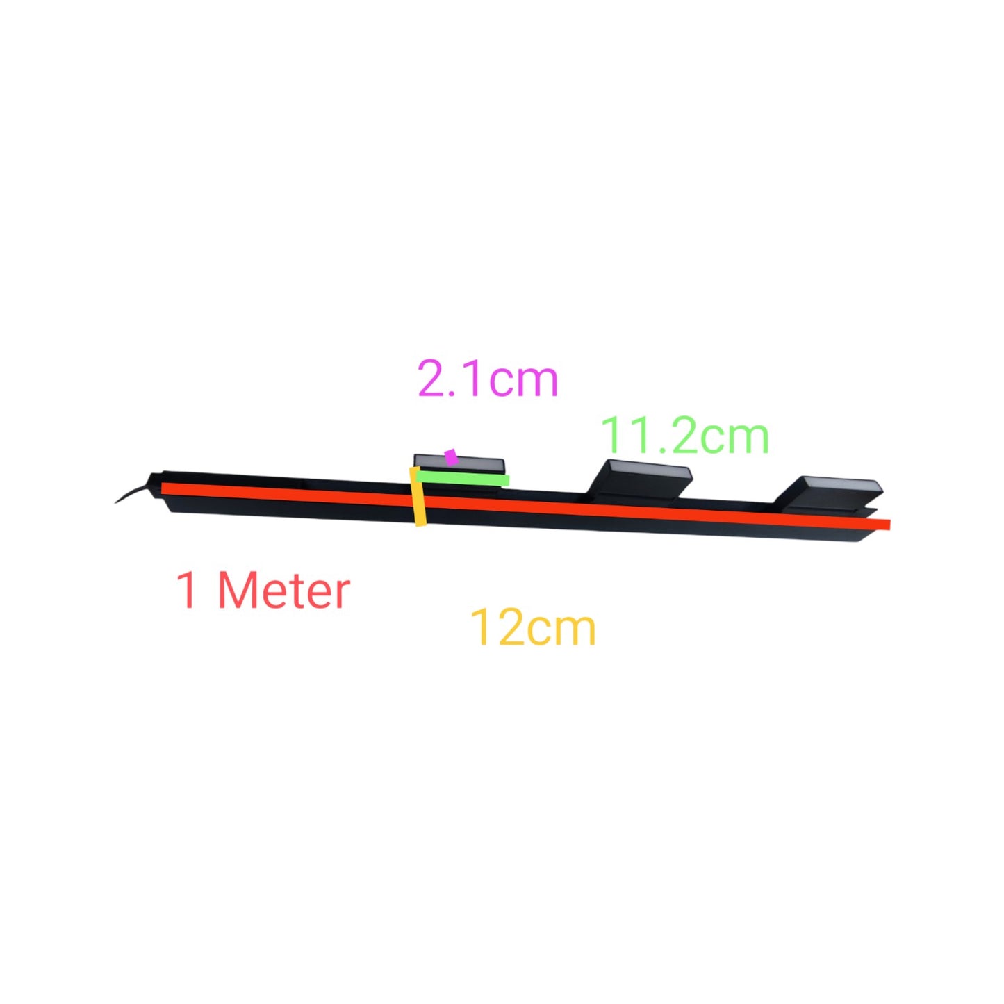 ILLUMIQ TERRA Magnetic Track Light 1 Meter 50mm with 3pcs 6W LED Foldable Flood Track Light Warm White 3000K 220V