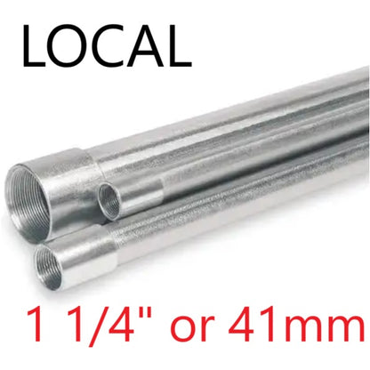 Local 1 1/4 Inch IMC Pipe x 10 Feet Intermediate Metal Conduit Pipe 41mm x 3 Meters