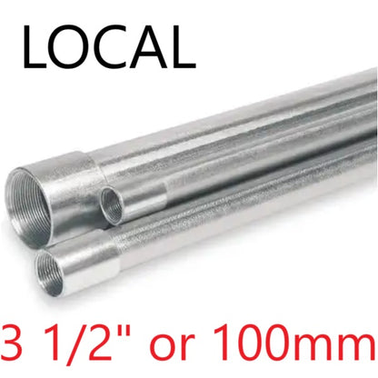 Local 3 1/2 Inch IMC Pipe x 10 Feet Intermediate Metal Conduit Pipe 100mm x 3 Meters