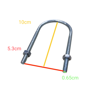McGill 1/4 x 1 1/2 U-Bolt Zinc Plated MGUBLT1/4-1-1/2