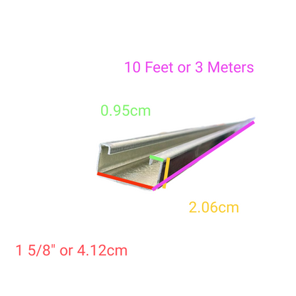 McGill 1" 5/8 x 13/16 Unistrut Channel Pre Galvanized 10 Feet (3 Meters) Solid SC-PG4121-16 41mm x 20mm x 1.58mm Thickness