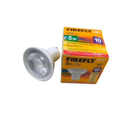 Firefly 5W MR-16 LED Warm White 3000K GU10 220V, MR16 5W LED WW 220V AC GU10