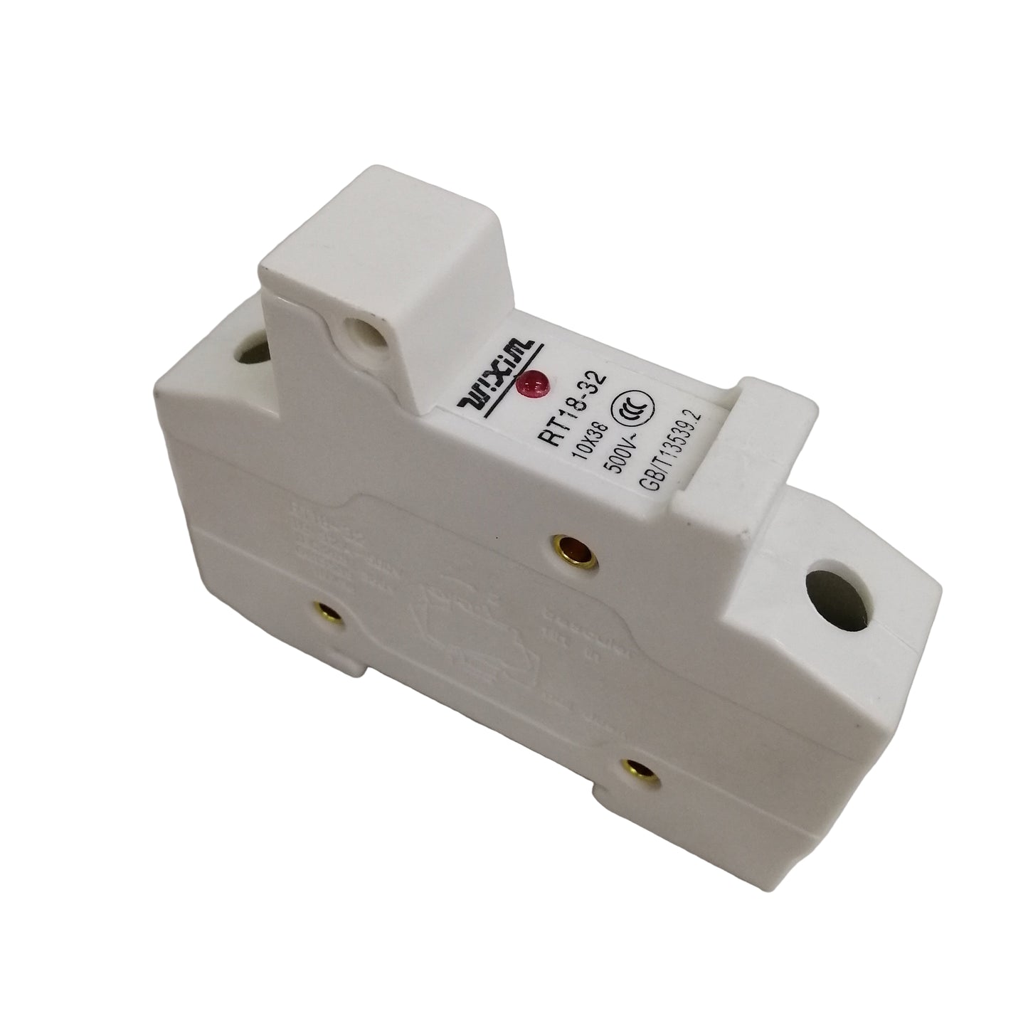 Wixim DIN Rail Fuse Holder for 10X38mm Ceramic Fuse 1 Pole