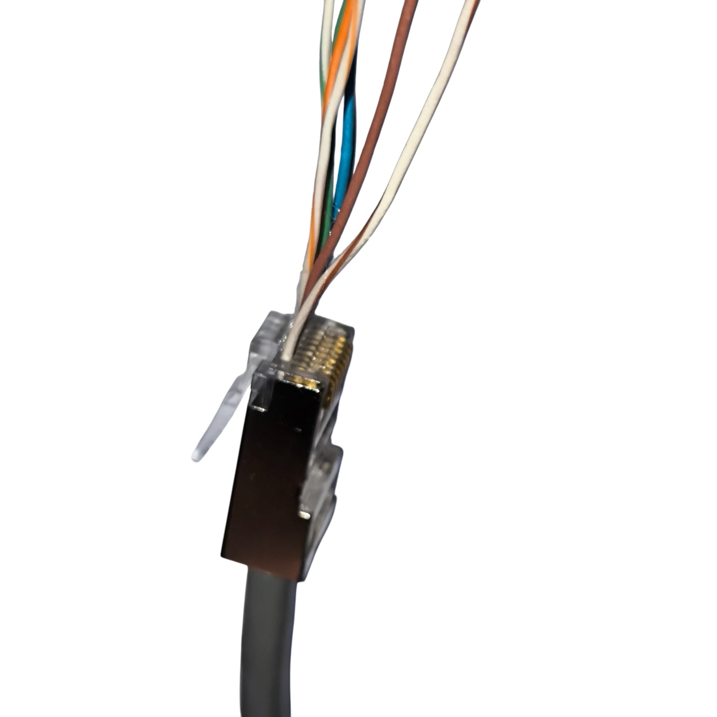 AMP CAT6E RJ45 Shielded Metal Connector Pass Through Type