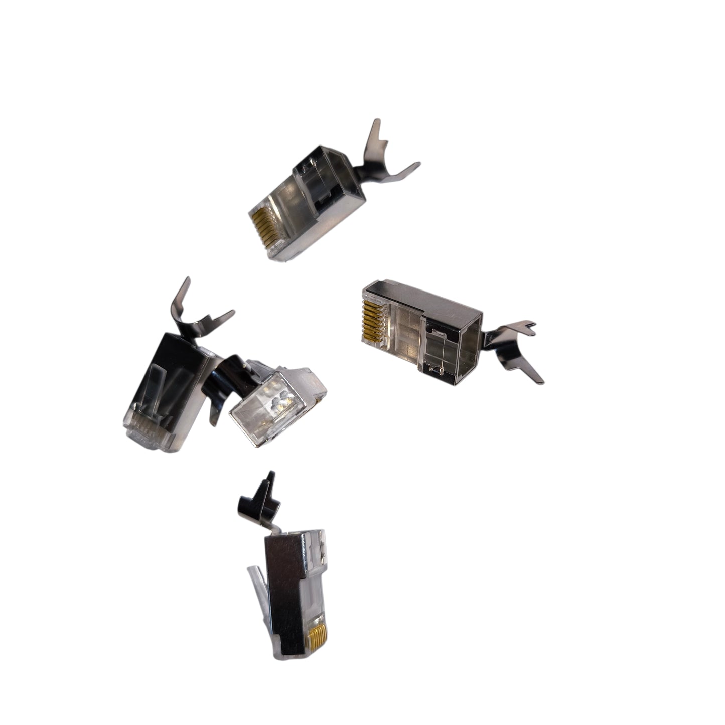 AMP CAT 7 RJ45 Connector Shielded Metal Pass Through ( 100PCS) Per Order