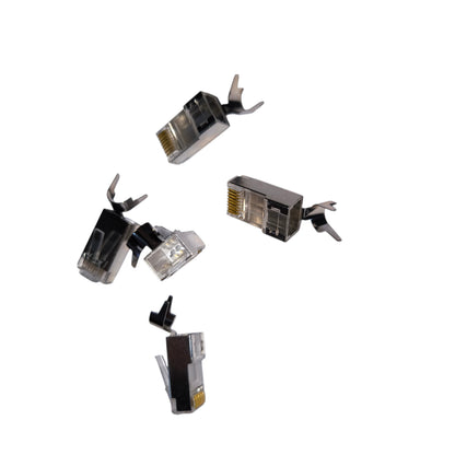 AMP CAT 7 RJ45 Connector Shielded Metal Pass Through ( 100PCS) Per Order