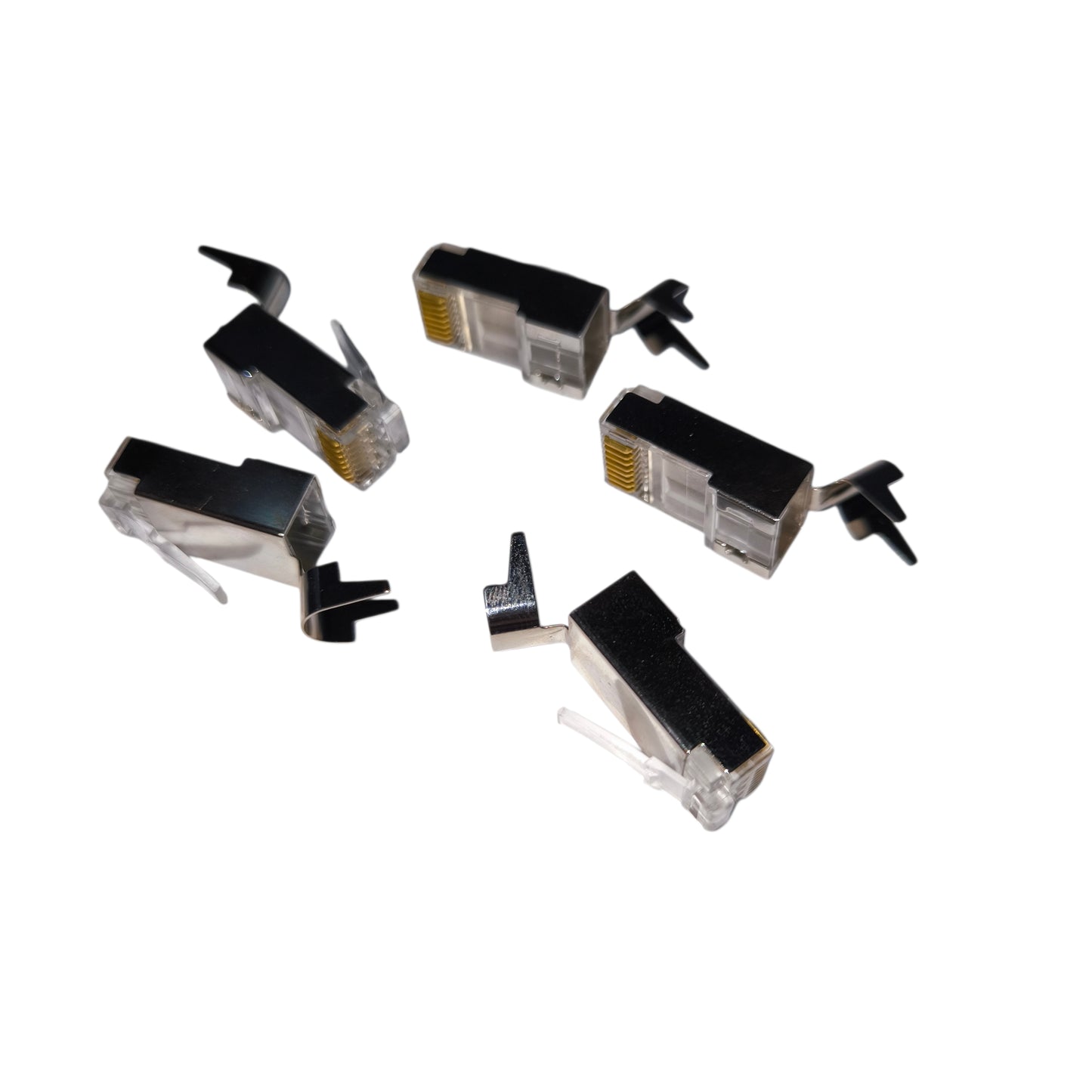 AMP CAT 7 RJ45 Connector Shielded Metal Pass Through Type (5PCS) Per Order