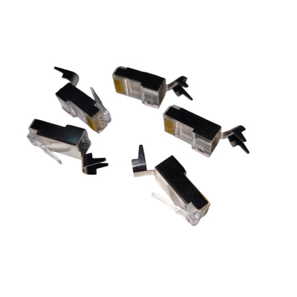 AMP CAT 7 RJ45 Connector Shielded Metal Pass Through Type (5PCS) Per Order