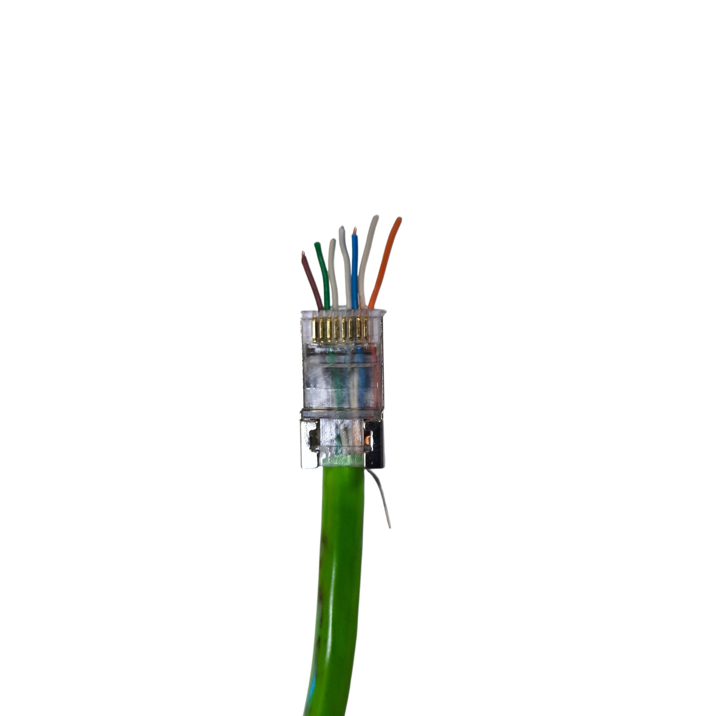 AMP CAT 7 RJ45 Connector Shielded Metal Pass Through Type (5PCS) Per Order