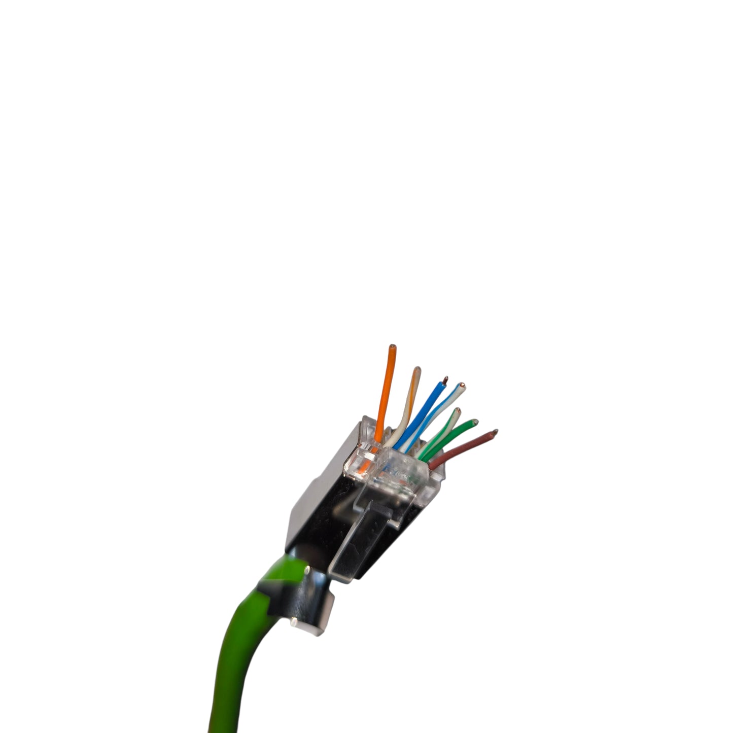 AMP CAT 7 RJ45 Connector Shielded Metal Pass Through ( 100PCS) Per Order