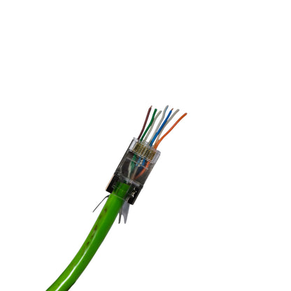 AMP CAT 7 RJ45 Connector Shielded Metal Pass Through Type