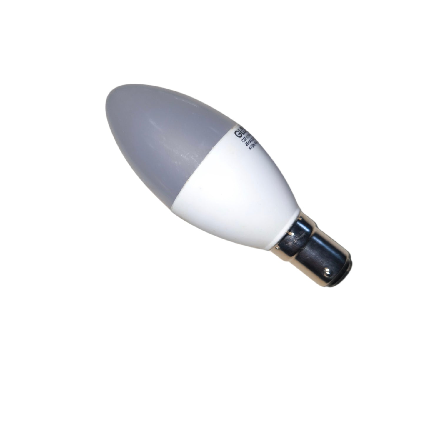 Glolux 5.5W LED Candle Bulb B15 Socket Cool White 4000K 470 Lumens Non-Dimmable