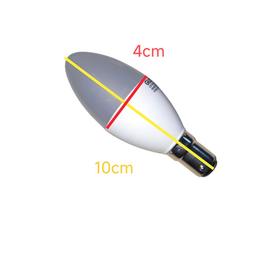 Glolux 5.5W LED Candle Bulb B15 Socket Cool White 4000K 470 Lumens Non-Dimmable