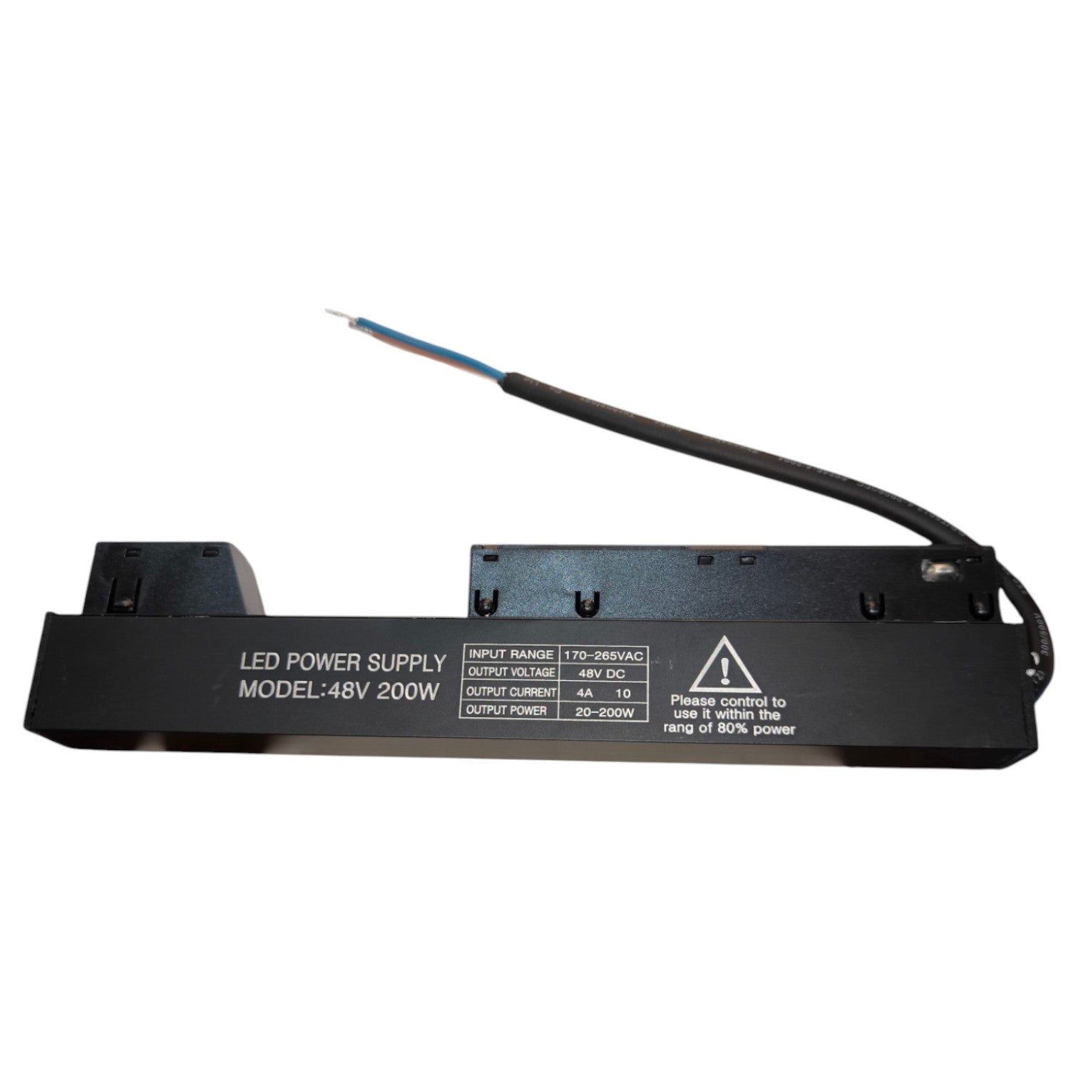 LED power supply with wiring on a white background