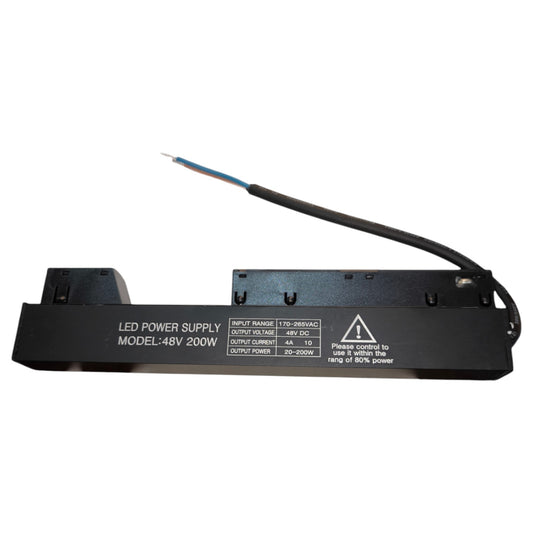 LED power supply with wiring on a white background