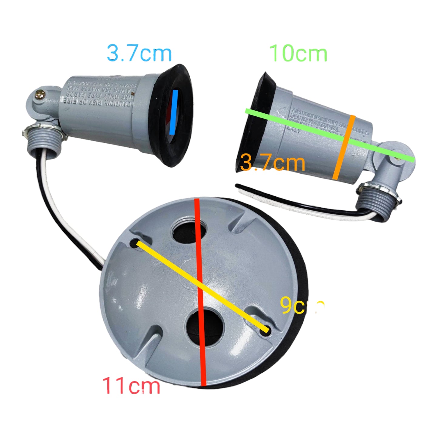 Irisram 2xE27 10A 220V Stonco Socket Outdoor Budget Wall-Light Rubber Gasket