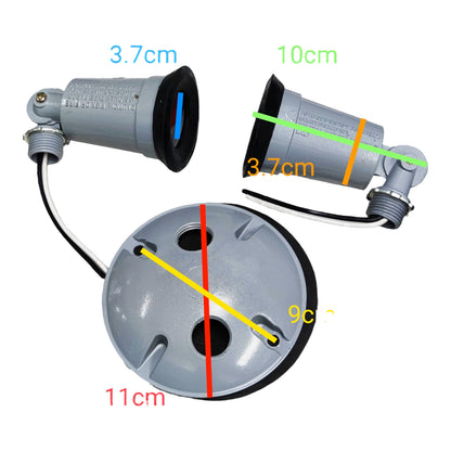 Irisram 2xE27 10A 220V Stonco Socket Outdoor Budget Wall-Light Rubber Gasket