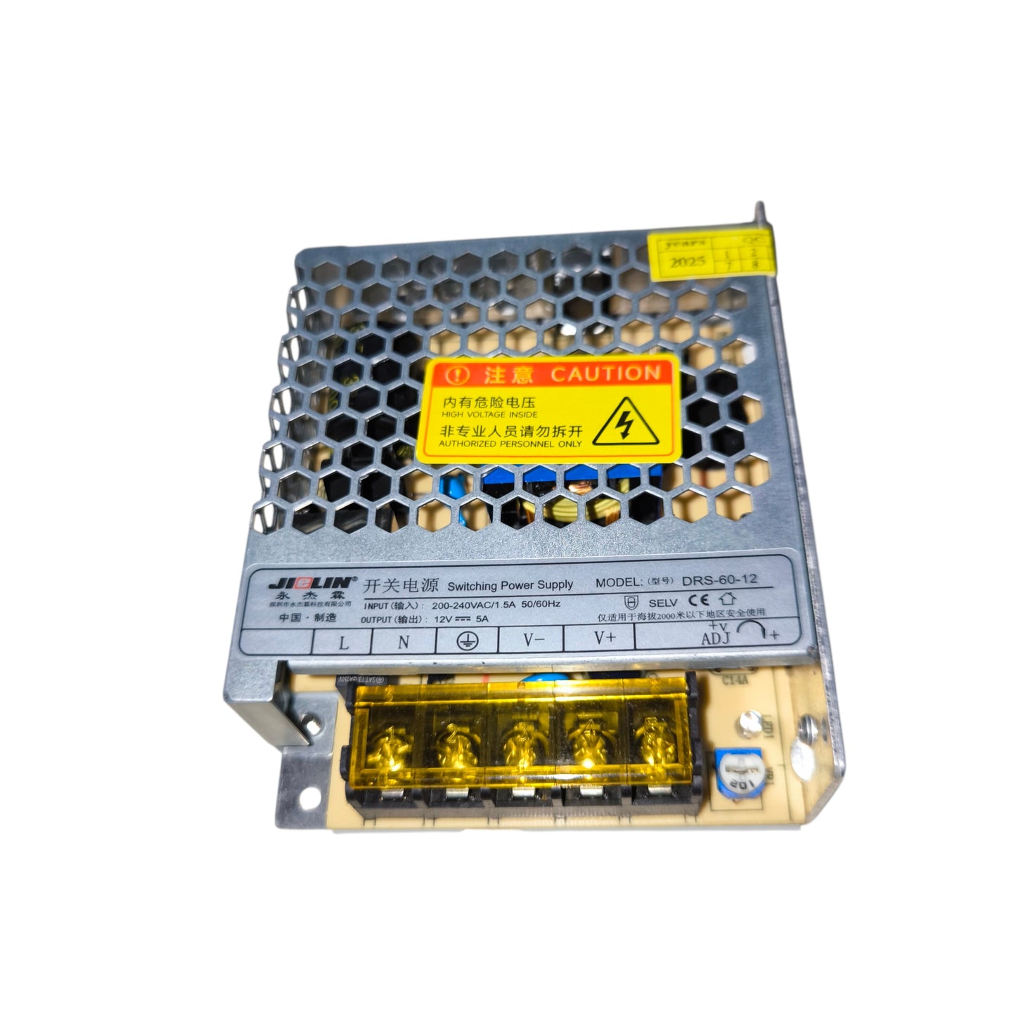 Jielin 12V DC 5A / 12V DC 60W Power Supply 220V Input 60Hz DRS-60-12