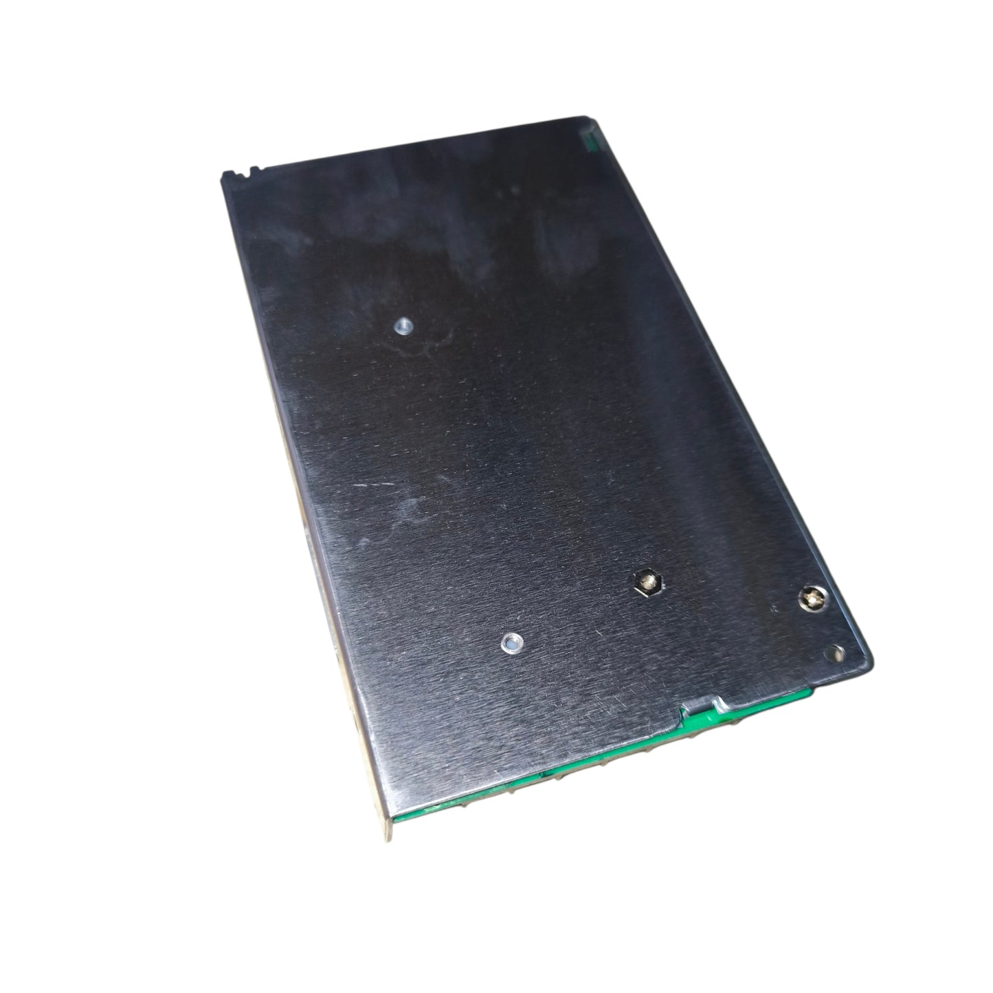 Black notebook with metal clasps on a white background