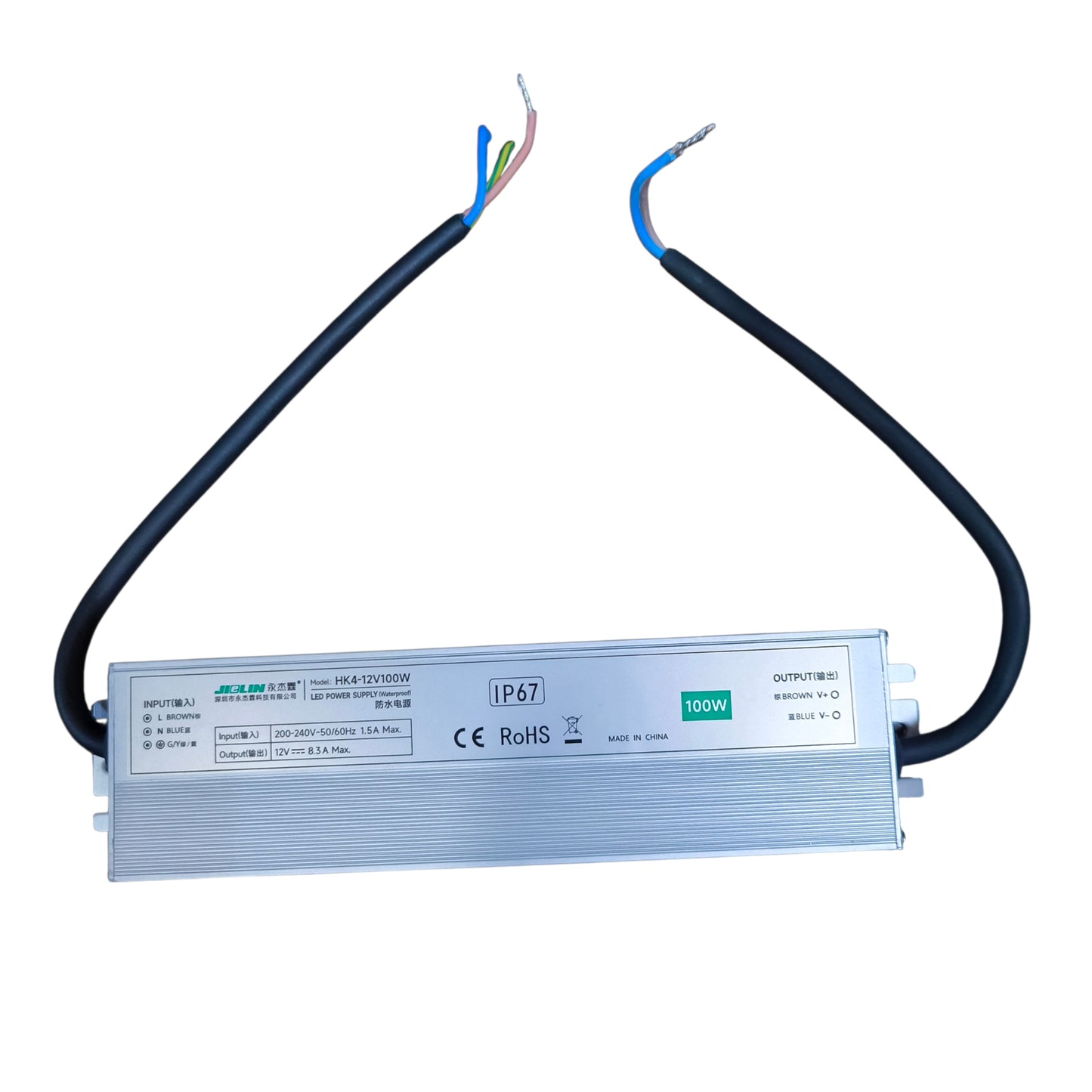 LED driver with cables on a white background