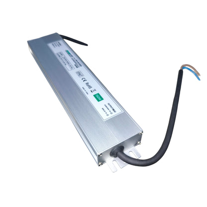 Electrical power supply unit with cables on a white background