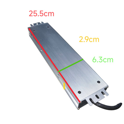 Rectangular metal component with dimensions labeled on a white background