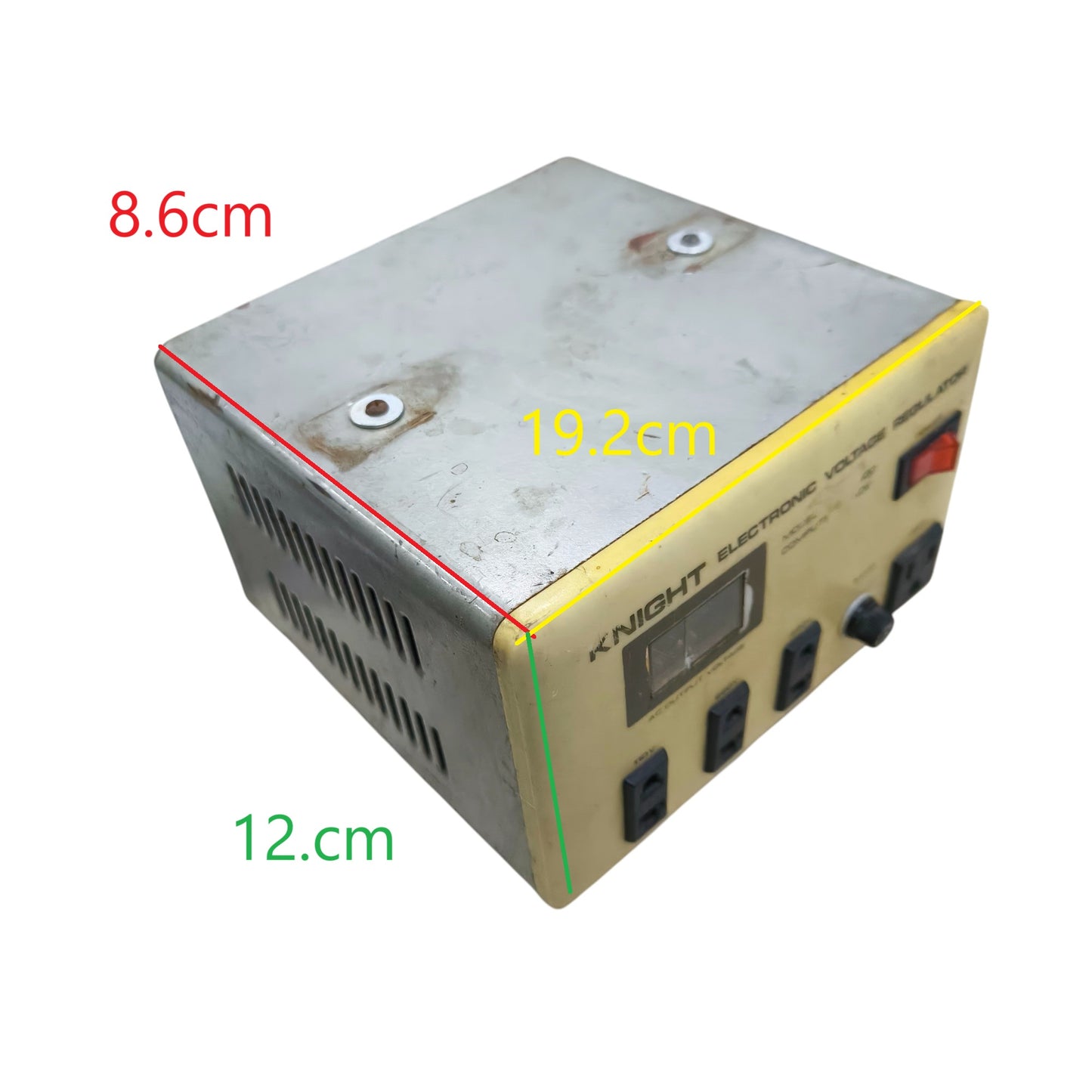 Rectangular electronic device with dimensions labeled on a white background