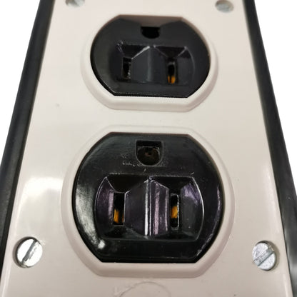 Kopez 4 Gang Outlet 3 Prong 15A 220V Heavy Duty Rubber Finish KM2202