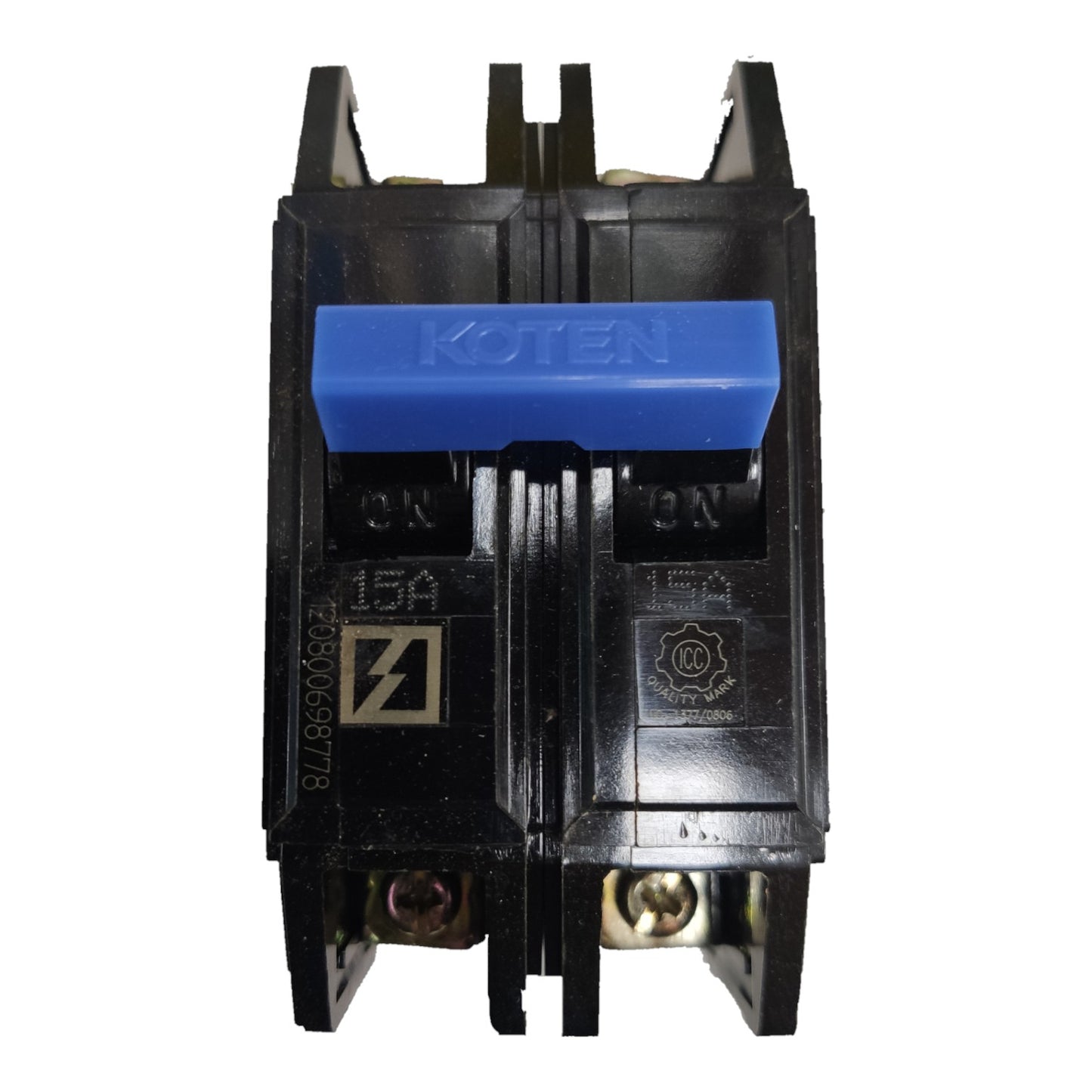 Koten 15A 2Pole 10 KAIC 220V Circuit Breaker Single Phase Bolt-on Type HPH15A2P for Safety Overload