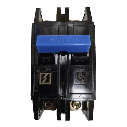 Koten 15A 2Pole 10 KAIC 220V Circuit Breaker Single Phase Bolt-on Type HPH15A2P for Safety Overload