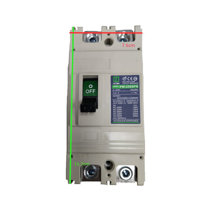 Koten 200A 2P 25KAIC 250V Molded Case Circuit Breaker Single Phase 2 Pole MCCB Industrial Circuit Breaker PW-250SPS200A2P