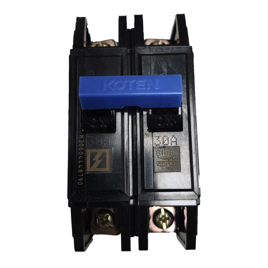 Koten 30A 2 Pole 10KAIC 220V Circuit Breaker Single Phase Bolt-on HPH30A2P for Safety Overload