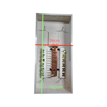 Koten 12 Branches Panel Board 2 Pole Main 250SPS 12 Branches For 2 Pole Bolt On Circuit Breaker Distribution Box Only Flush Mounted Metal Base