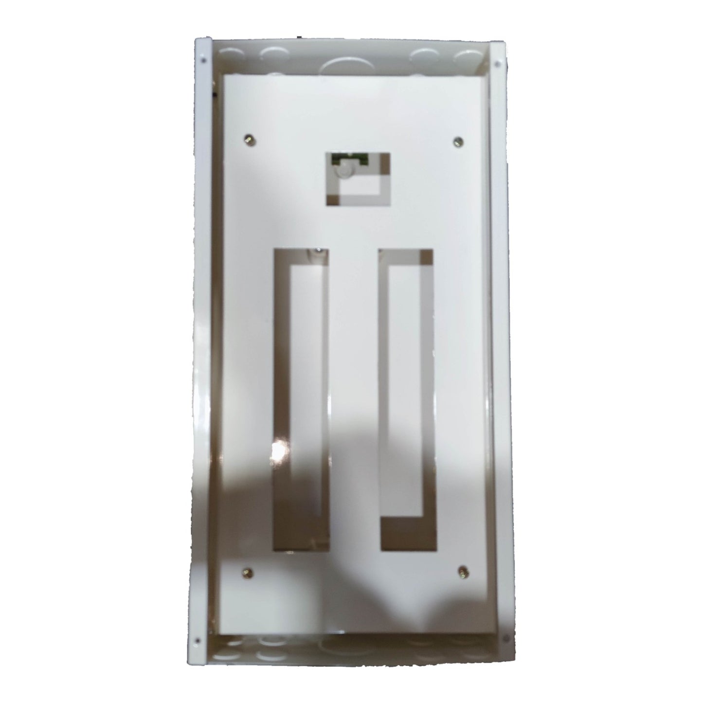 Metallic wall-mounted fixture with decorative design on a white  Koten 12 Branches Panel Board 2 Pole Main 2 Pole Branches for Miniature Circuit Breaker KTM1-2P12B Flush Mounted Type Metal Base Electx Electrical Supplybackground